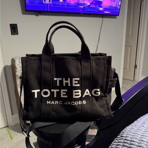 Marc Jacobs Black Canvas Tote Bag